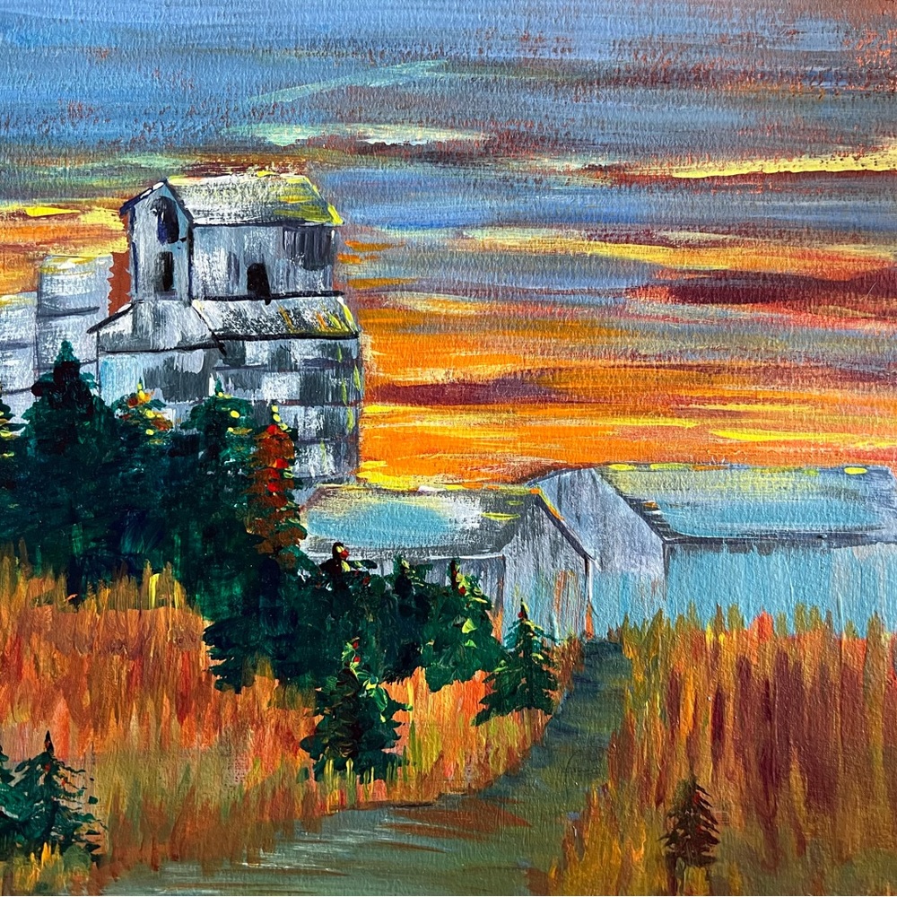 Sunset Landscape Art